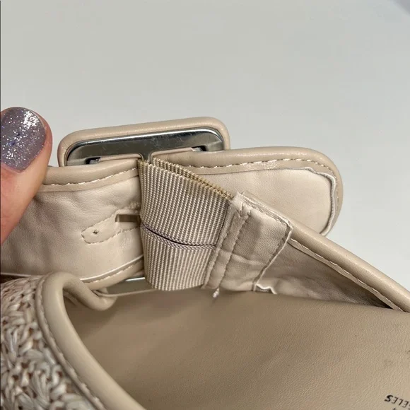 Seychelles Calli buckle crisscross woven cream platform sandals size 9.5 - Picture 12 of 13